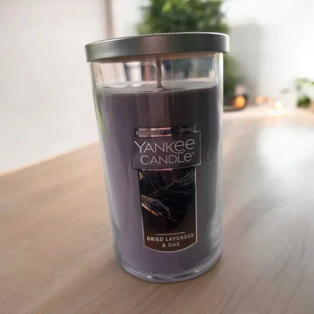Yankee Candle Medium 12oz Single Wick Tumbler Candle Dried Lavender & Oak